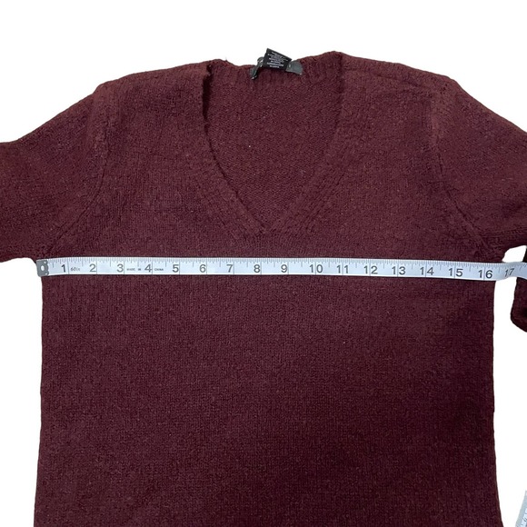 Tahari Maroon Sweater Womens Size XP Pullover Fall Winter Basic Preppy Warm Cozy - Picture 5 of 8